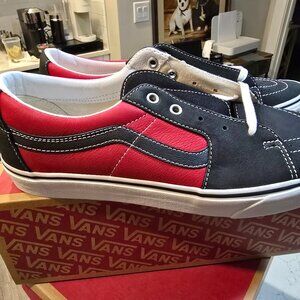 Vans Men UA Sk8-Low Leather Black VN0A4UUK2S11 Chili Pepper Size 11 NEW
